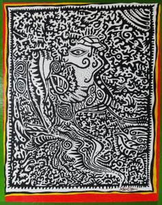 Spirit Genie, 2011, 木に油絵 作： Timothy Nathan Joel