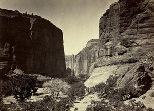 キャニオン・デ・シェルの頭、下を見る。高さ約1200フィートの壁 作： Timothy O
