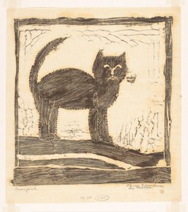 尻尾を上げた猫