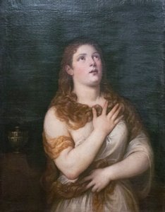 Katuva Magdalen 作： Titian (c.1488 1576) (after)