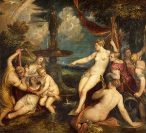 ティツィアーノ（約1490-1576）作「ディアナとカリスト」 油彩・キャンバス 作： Titian (c.1488 1576)