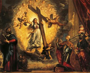 信仰と聖マルコの前に跪くドージェ・アントニオ・グリマーニ、ティツィアーノ作（1490年頃～1576年頃 作： Titian (c.1488 1576)
