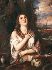 ティツィアーノ（1490年頃～1576年）作「ラ・マッダレーナ」 油彩・キャンバス 作： Titian (c.1488 1576)