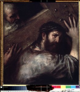 十字架を背負ったキリスト (Le portement de croix) (十字架を背負ったキリスト)。 Titian または Le Titian (Tiziano Vecelli または Vecelli、または Tiziano da Cador) の絵画 作： Titian (c.1488 1576)
