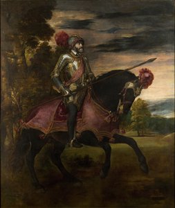 ミュールベルクの馬に乗った皇帝カール5世（1500-58） 作： Tiziano Vecelli