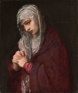 Mater Dolorosa（パネルに油彩） 作： Tiziano Vecelli