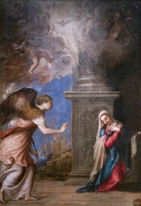 Anunciação, Tiziano Vecellio (óleo sobre tela) 作： Titian (c.1488 1576)