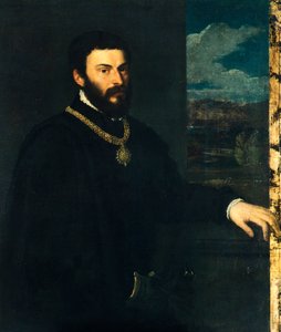 アントニオ・ポルシア伯爵とブルグネガ 作： Titian (c.1488 1576)