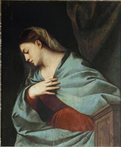 ポリプティーク・アヴェロルディ：ヴァージン発表 作： Titian (c.1488 1576)