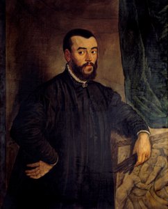 アンドレ・ヴェサレ（アンドレアス・ヴェサリウス）（1514-1564）の肖像、シャルル5世の解剖学者・医師 作： Tiziano Vecelli
