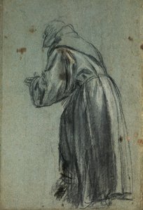 聖フランシスコの表現のための習作（木炭 作： Titian (c.1488 1576)