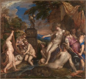 ダイアナとカリスト、1556-1559。 作： Titian