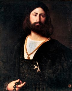 ティツィアーノと呼ばれるティツィアーノヴェチェッリオによるマルタの騎士の絵画の肖像画 作： Tiziano Vecelli