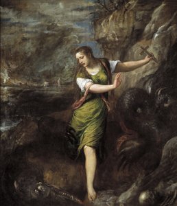 セントマーガレット、c。 1565年 作： Tiziano Vecelli