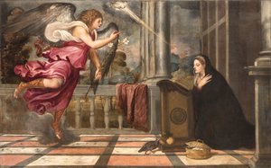 受胎告知、1538～1539年頃。 作： Titian