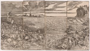紅海でのファラオ軍の水没 作： Titian