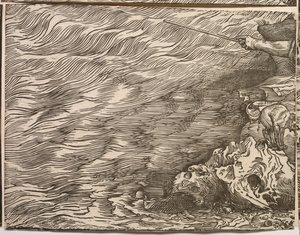 紅海でのファラオ軍の水没 作： Titian