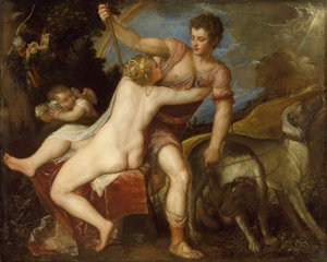 金星とアドニス、1550年代。