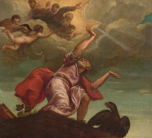 パトモス島の伝道者聖ヨハネ 作： Titian and Workshop
