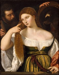 鏡の前の少女 作： Tiziano Vecelli