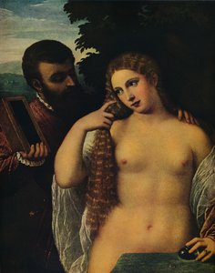 寓意的なアルフォンソデステとローラディアンティ、16世紀 作： Tiziano Vecelli