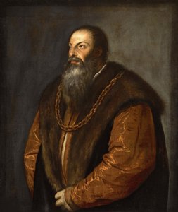 ピエトロアレティーノの肖像、1537年頃。 作： Tiziano Vecelli