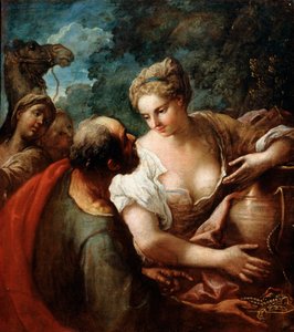 井戸でのリベカ、16世紀 作： Tiziano Vecelli