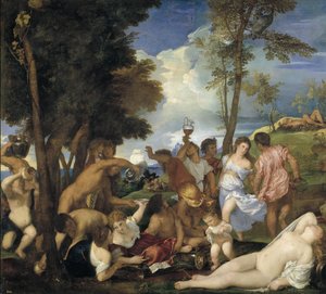 アンドリアンのバッカナル、1523-1526年 作： Tiziano Vecelli