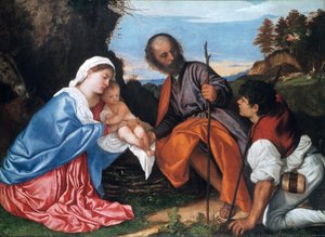 羊飼いの聖家族、c1510 作： Tiziano Vecelli