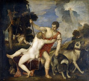 金星とアドニス 作： Tiziano Vecelli