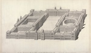 Palácio de Whitehall. O Charing Cross Side.