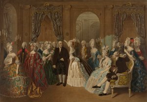 フランス宮廷のフランクリン--1778年 作： Todros Geller