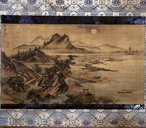 日本の風景（シルクに描く） 作： Toeki Unkoku