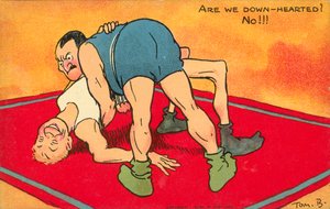 落ち込んでいる？いいえ！（カラーリトグラフ） 作： Tom Browne