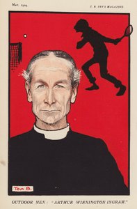 アーサー・ウィニントン＝イングラム、ロンドン司教（カラーリトグラフ） 作： Tom Browne