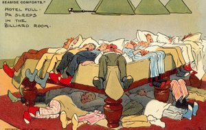 ホテルフル、Paはビリヤードルーム（クロモリト）で眠る 作： Tom Browne
