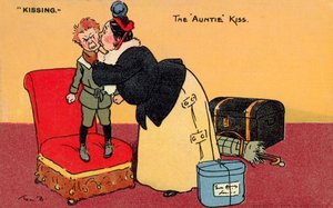 おばちゃんのキス（カラーリトグラフ 作： Tom Browne