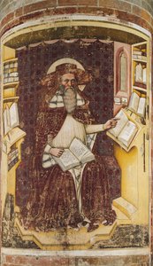 聖ジェローム、トンマーゾ・ダ・モデナ（1326-1379）作、トレヴィーゾのサン・ニコロ教会 作： Tomaso da (late 15th century) Modena