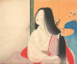 小説口絵口絵のケサ嬢。 1906年。 作： Tomioka Eisen