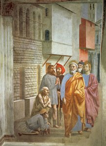 聖ペテロの彼の影による癒し、c.1427 作： Tommaso Masaccio