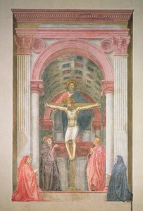 トリニティ、1427-28（復元後）（詳細） 作： Tommaso Masaccio