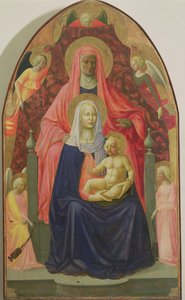聖アンナの聖母子、1424年（パネル上のテンペラ） 作： Tommaso Masaccio
