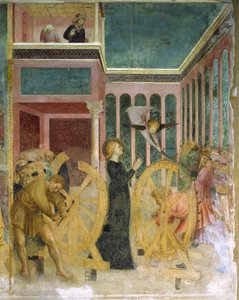 天使に救われた聖カタリナ 作： Tommaso Masolino da Panicale