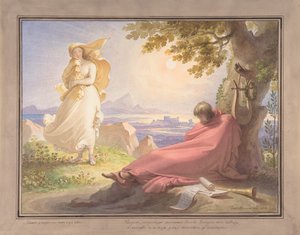 美を熟考するタッソー、1823年。 作： Tommaso Minardi