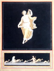 ポンペイのアレゴリー絵画のコピー、パノラマの壁紙デザイン、1790年頃 作： Tommaso Piroli