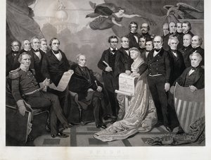 ユニオン、c。 1861年（網目紙への彫刻） 作： Tompkins Harrison (after) Matteson