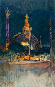 パリ展のメインエントランスの照明、1900年。 作： Tony Grubhofer