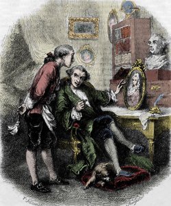 Xavier de Maistreによる「Journey around my room」（1794年）のイラスト。イラスト：Tony Johannot 作： Tony Johannot