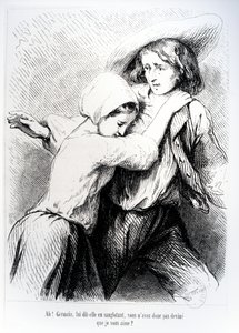 ジョージサンドによる1851年の「悪魔のプール」からのマリーとジャーメイン 作： Tony Johannot