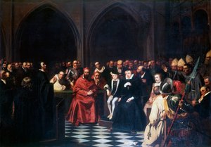 1561年のポワシーの談話、c1855-1912。 作： Tony Robert Fleury